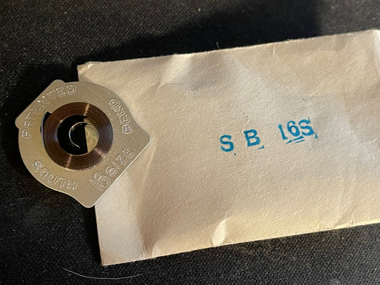 South Bend Factory Mainspring for 16s No. 27528 - Steel