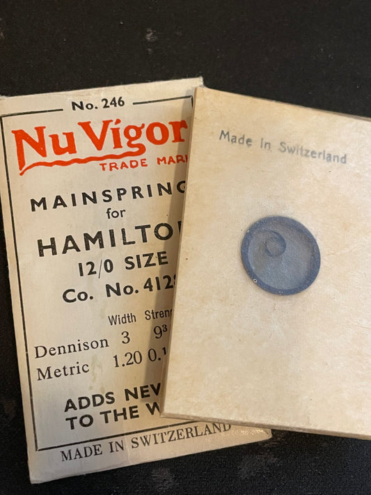 NuVigor Mainspring #246 for 12/0 Hamilton Factory No. 4128 - Steel