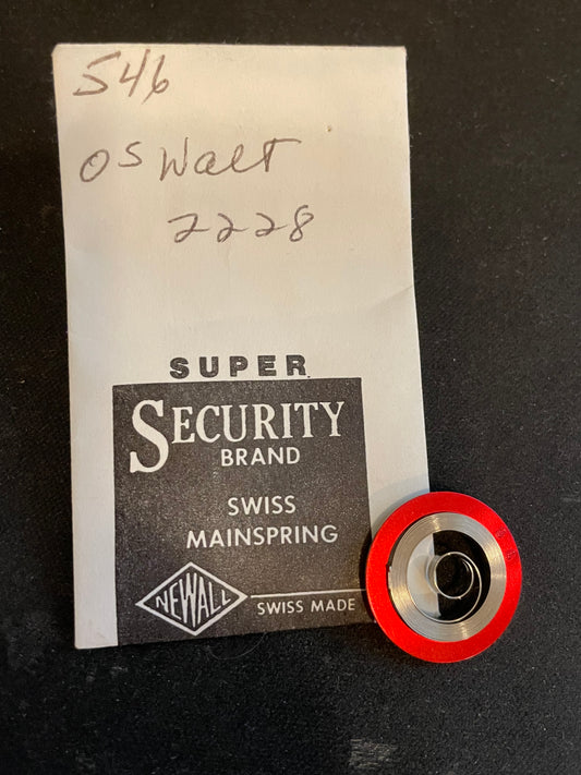 Newall SUPER Security Mainspring #546 for 0s - 3/0s Waltham #2228 - Alloy