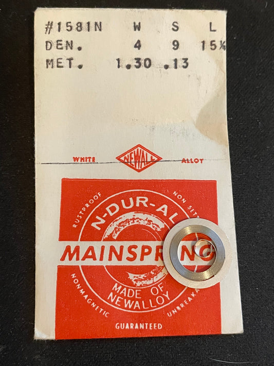 NEWALL Mainspring #1581N for Universal 281, 282, 381 - Alloy