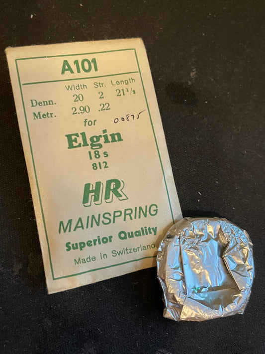 HR Mainspring A101 for 18s Elgin No. 812 - Steel