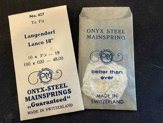 PM Mainspring No. 427 for 18 / 19 ligne Langendorf caliber 1901 - ONYX Steel