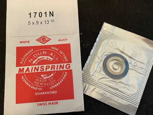 NEWALL Mainspring #1701N for Cyma 484, 486, Oris 654 - Alloy