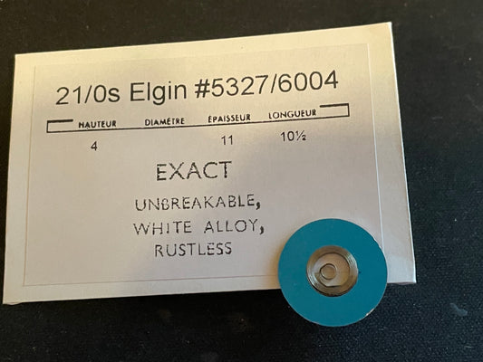Elgin 21/0s Mainspring No. 5327 / 6004 (EXACT) - Alloy
