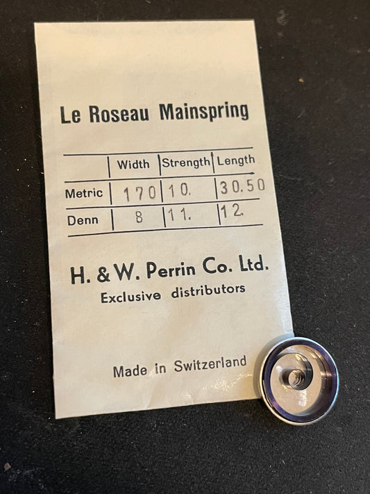 H. & W. Perrin Co. Mainspring for Arogno calibers 80, 81, 120 to 126 - Steel