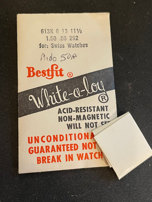BESTFIT Mainspring 613K for Bulova 8AM - 8AZ, Fleurier 186 - 270, Font 125- Alloy