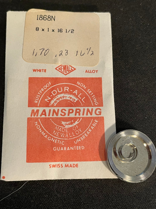 NEWALL Mainspring #1868N for Heuer caliber 736 timers - Alloy