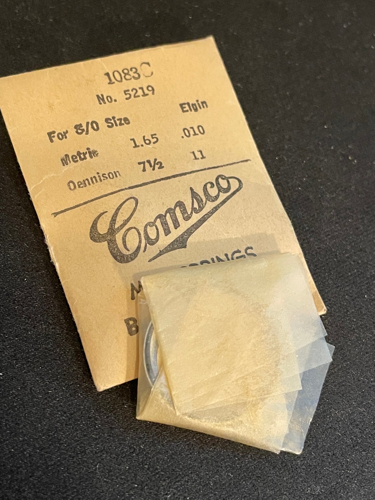 COMSCO Mainspring #1083C for Elgin 8/0s Factory No. 5219 - Steel