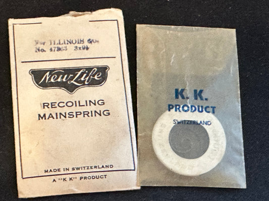 KK New Life Mainspring for Illinois 6/0s No. 47363 - Steel