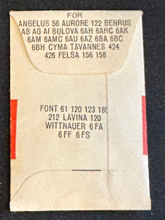 Samson Mainspring No. 4562 for Wittnauer caliber 6FF, 6FS, 6FA - Steel