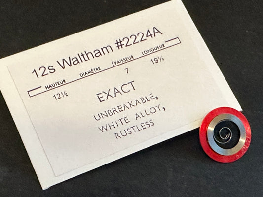 Waltham Mainspring for 12s No. 2224A / 2279 (EXACT) - Alloy