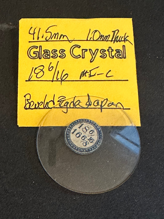 Vintage Beveled Glass Pocket Watch Crystal 18-6/16 (~41.5mm) - NOS