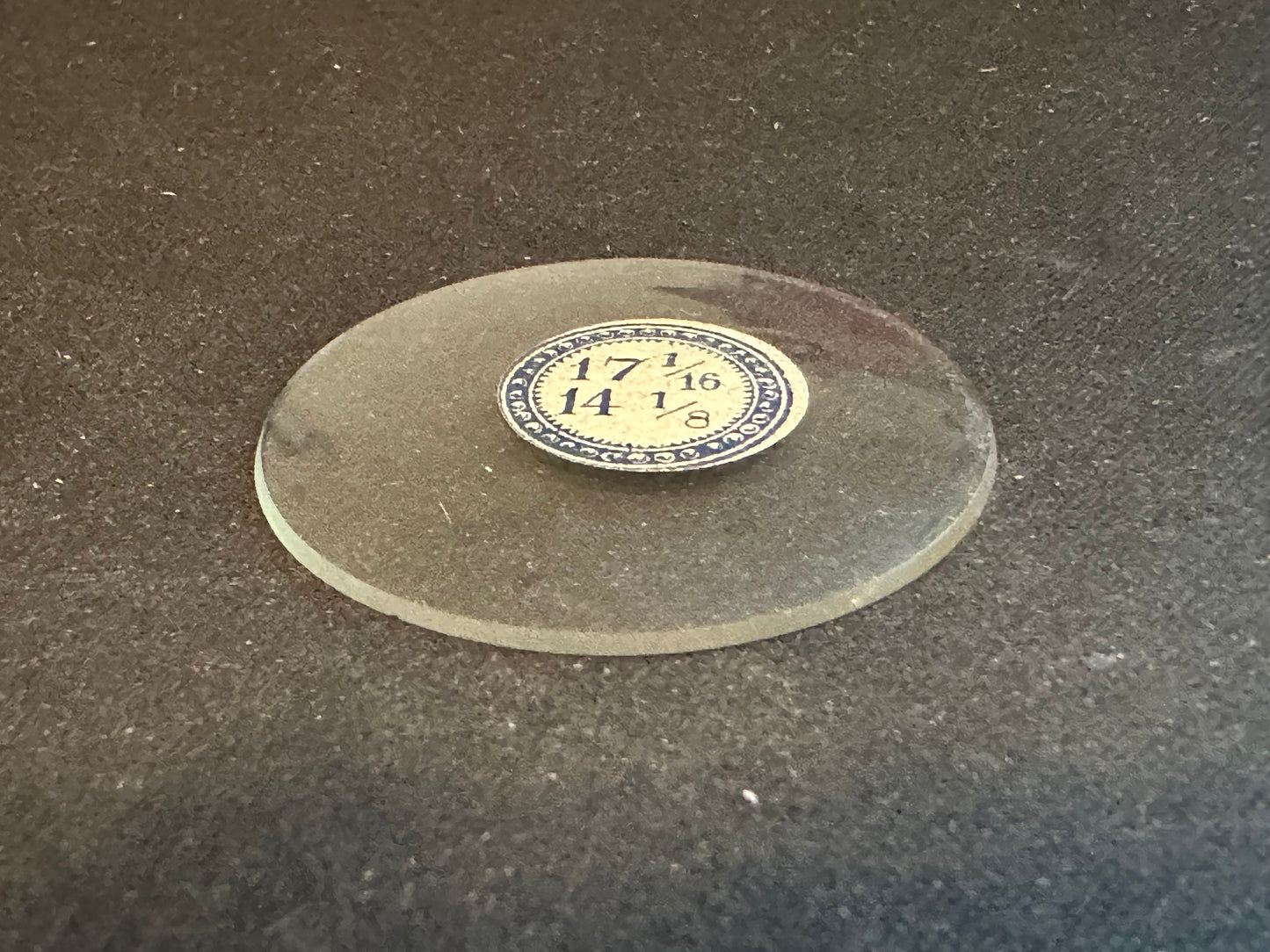 Vintage Beveled Glass Pocket Watch Crystal 17-1/16 (~38.5mm) - NOS