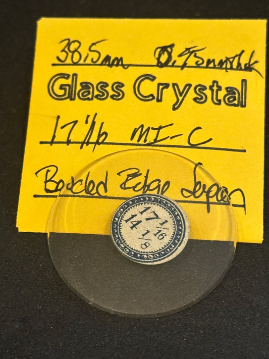 Vintage Beveled Glass Pocket Watch Crystal 17-1/16 (~38.5mm) - NOS