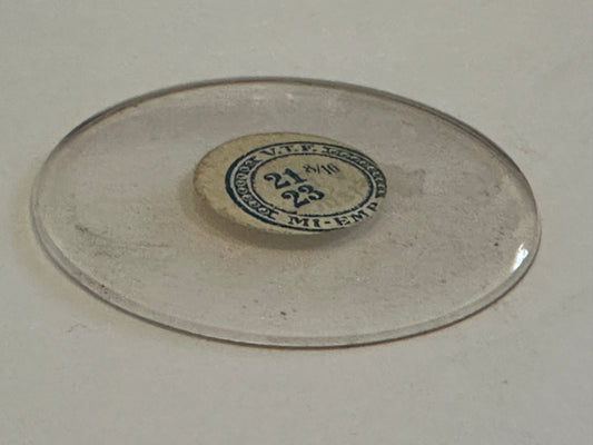 VTF Vintage Glass Pocket Watch Crystal 21-8/16 (~48.5mm) - NOS