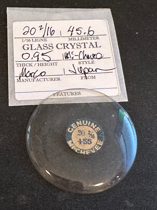 Marco Mi-Chevee Vintage Glass Pocket Watch Crystal 20-2/16 (45.6mm) - NOS