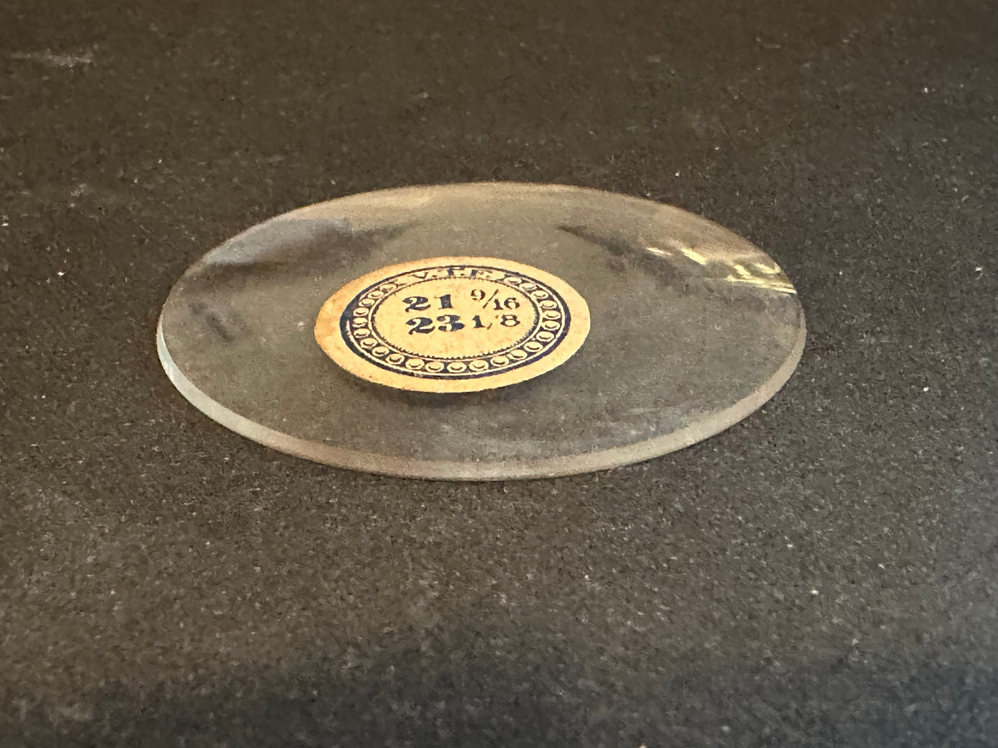 VTF Vintage Glass Pocket Watch Crystal 21-9/16 (~48.6mm) - NOS