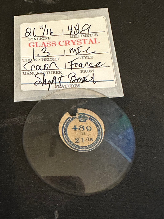 Crown Vintage Glass Pocket Watch Crystal 21-11/16 (~48.9mm) - NOS