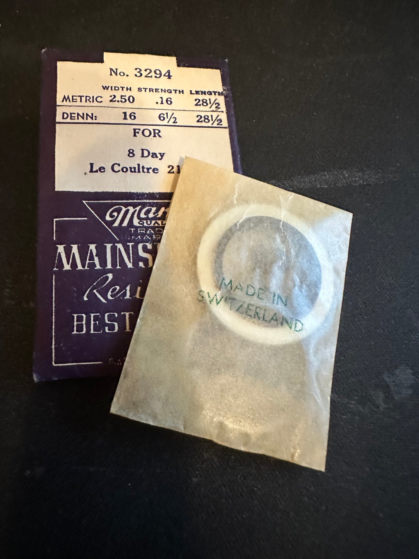 Marco Mainspring #3294 for LeCoultre 8D TIME Caliber 211 / 211M - Steel