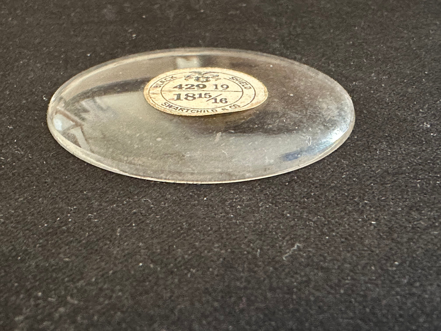 Swartchild Vintage Glass Pocket Watch Crystal 18-15/16 (~42.9mm) - NOS