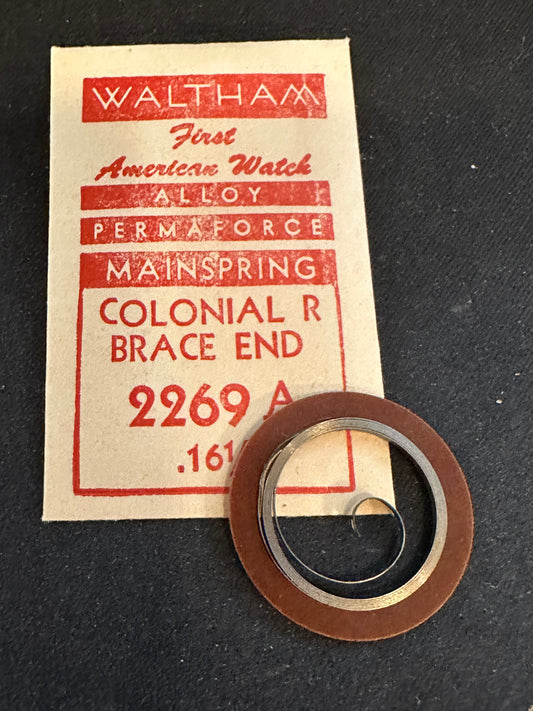 Waltham Factory Mainspring for 12s Colonial R Factory No. 2269A - Alloy