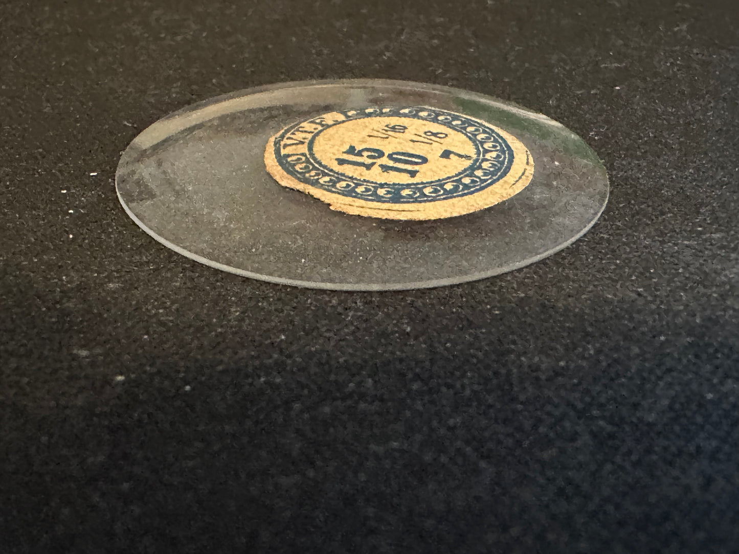 VTF Vintage Glass Hunting Case Watch Crystal 15-1/16 (~34.0mm) - NOS