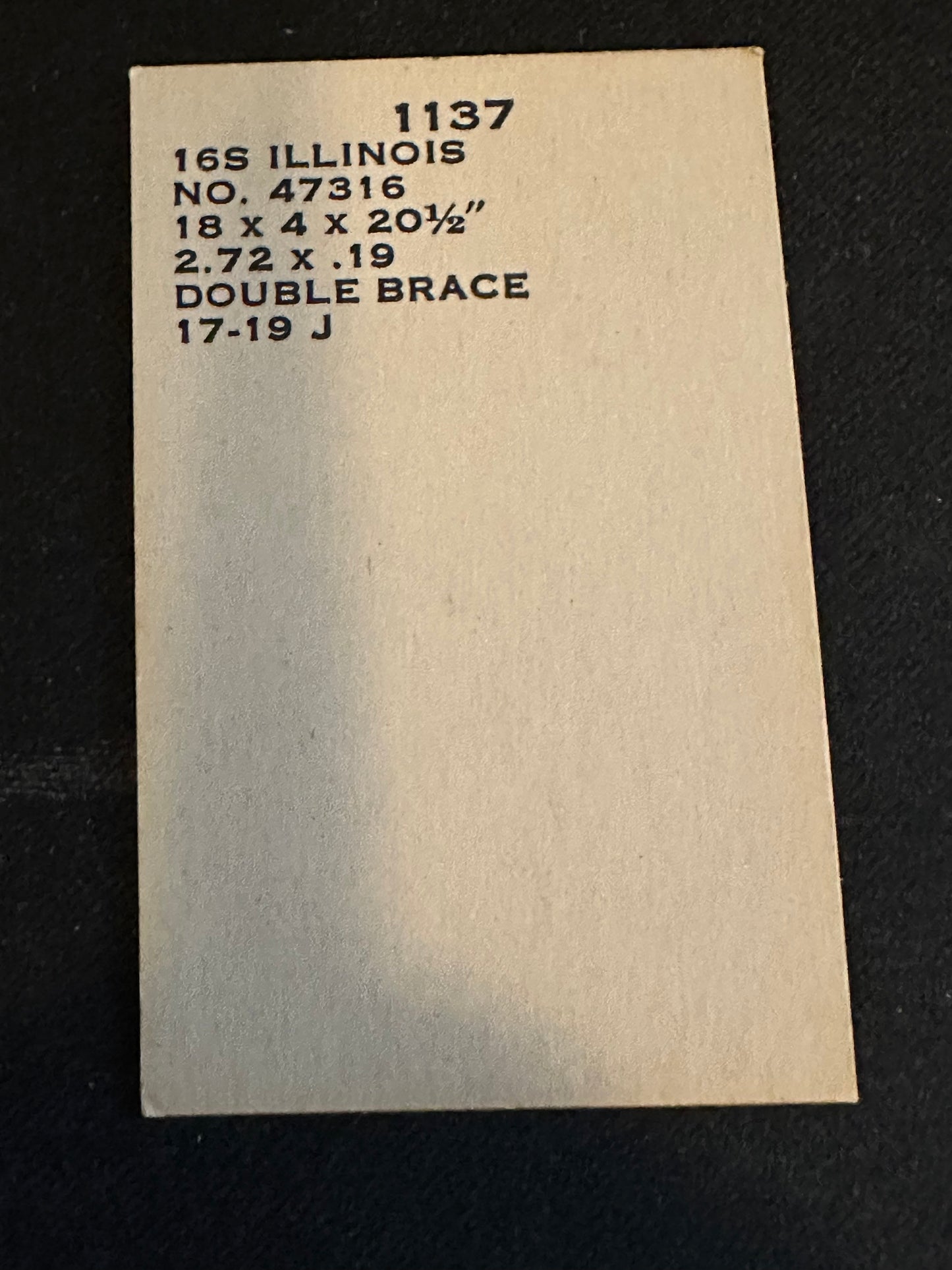 Comsco Mainspring #1137 for Illinois 16s Factory No. 47316 - Steel
