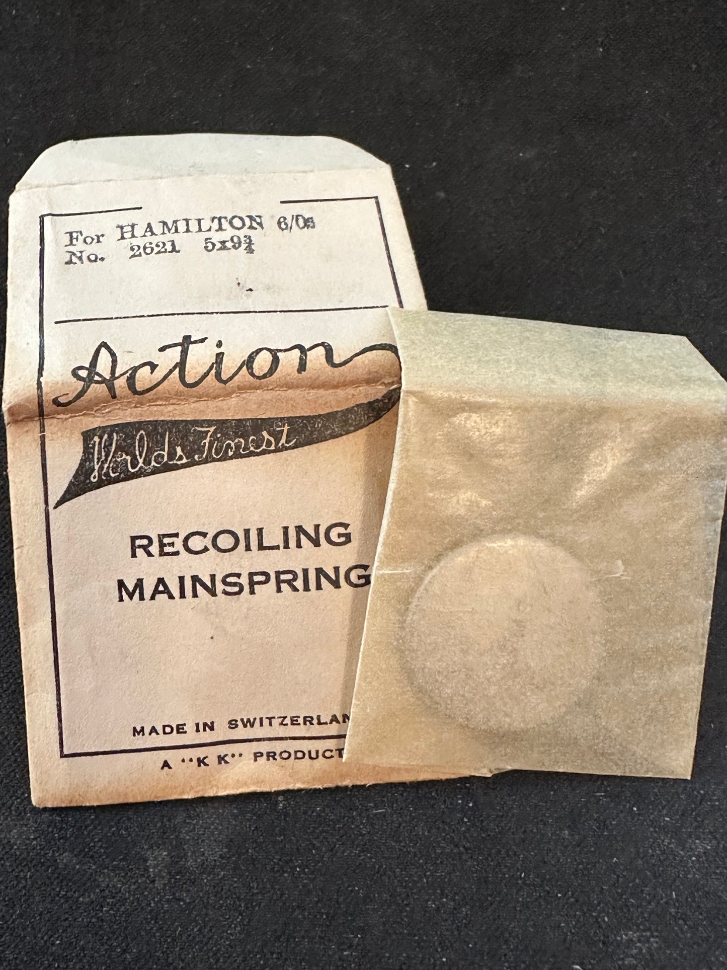 Action Mainspring for 6/0s Hamilton No. 2621 - Steel