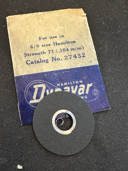 Hamilton Factory Dynavar Mainspring for 6/0 Hamilton No. 27432 - Alloy