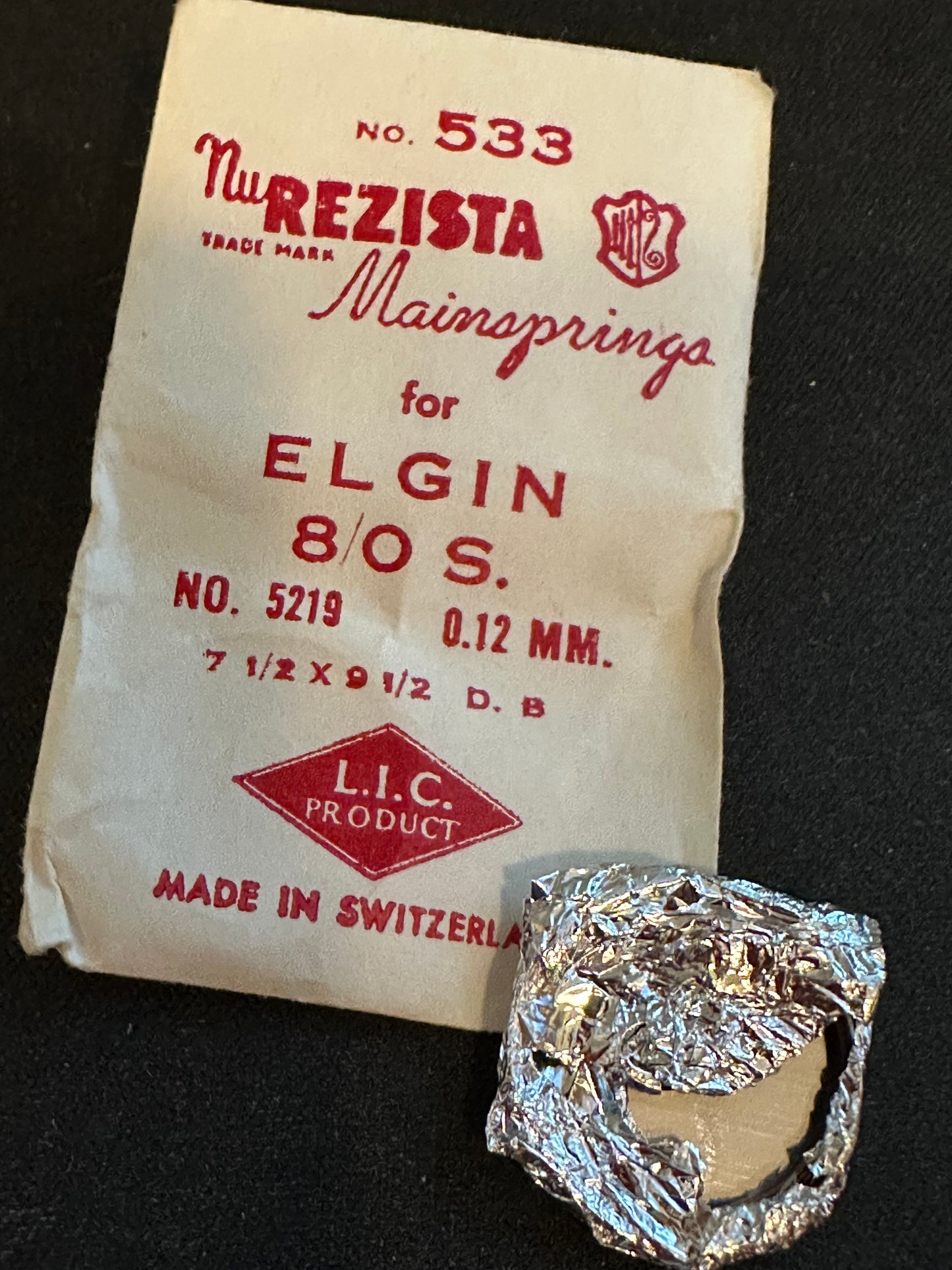 NuRezista Mainspring #533 for Elgin 8/0s Factory No. 5219 - Steel