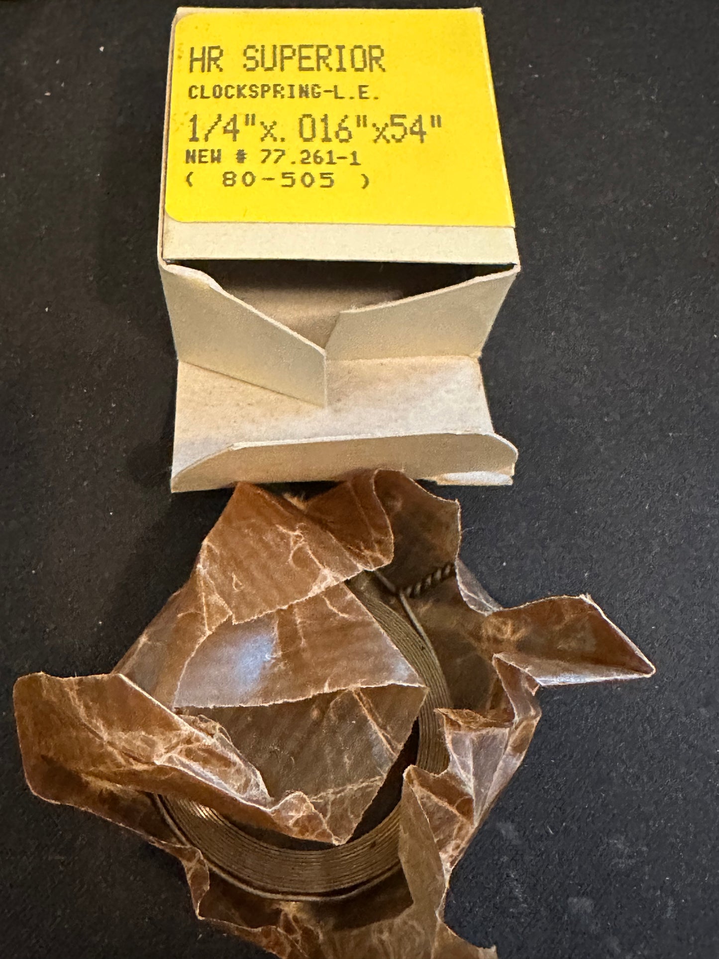 HR Superior Loop End Clock Mainspring - 1/4" x .016 x 54" Long - No. 80-505