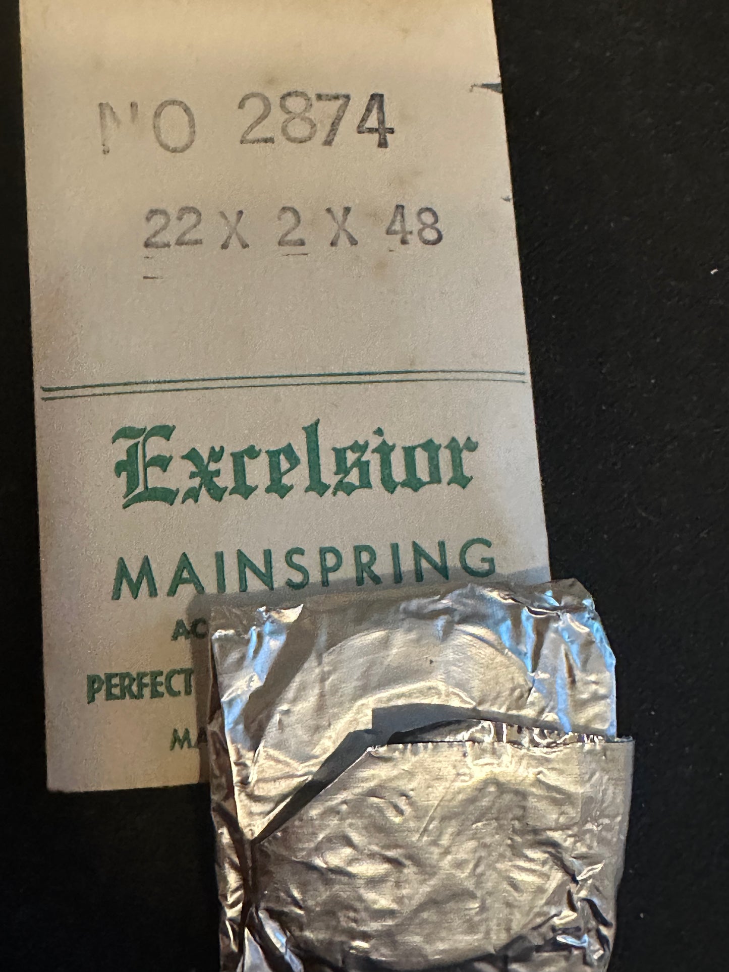 Excelsior #2874 Mainspring for Travel Clocks - 22 x 2 x 48