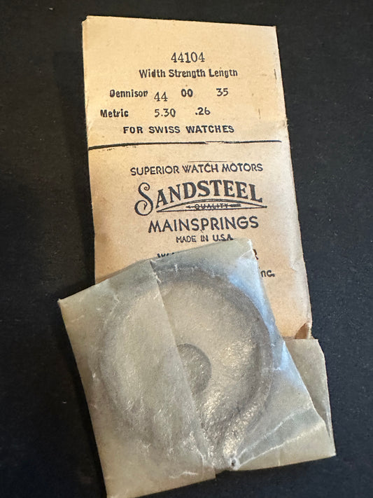 Sandsteel Mainspring for European 8-Day Travel Clock #44104 - Steel