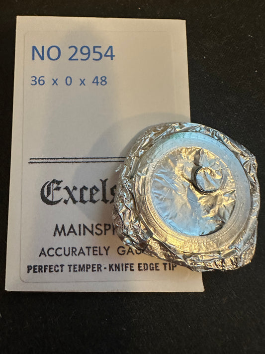 Excelsior #2954 Mainspring for Travel Clocks - 36 x 0 x 48