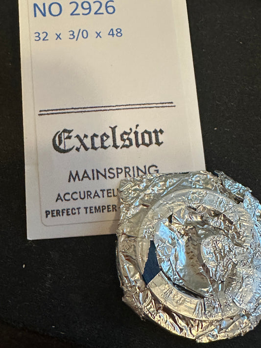 Excelsior #2926 Mainspring for Travel Clocks - 32 x 3/0 x 48