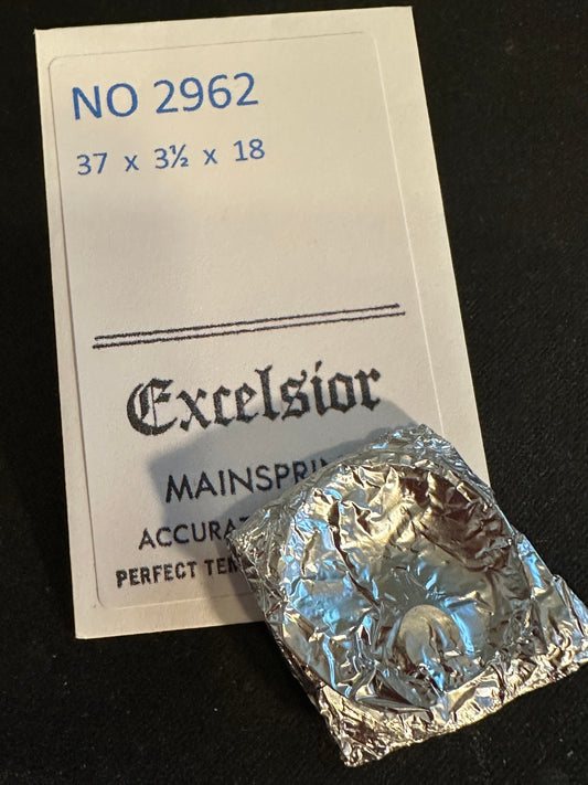 Excelsior #2962 Mainspring for Alarm / Travel Clocks - 37 x 3½ x 18