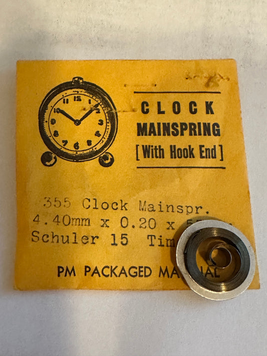 PM Mainspring CS-355 TIME for Schuler caliber 15 Alarm / Travel Clocks
