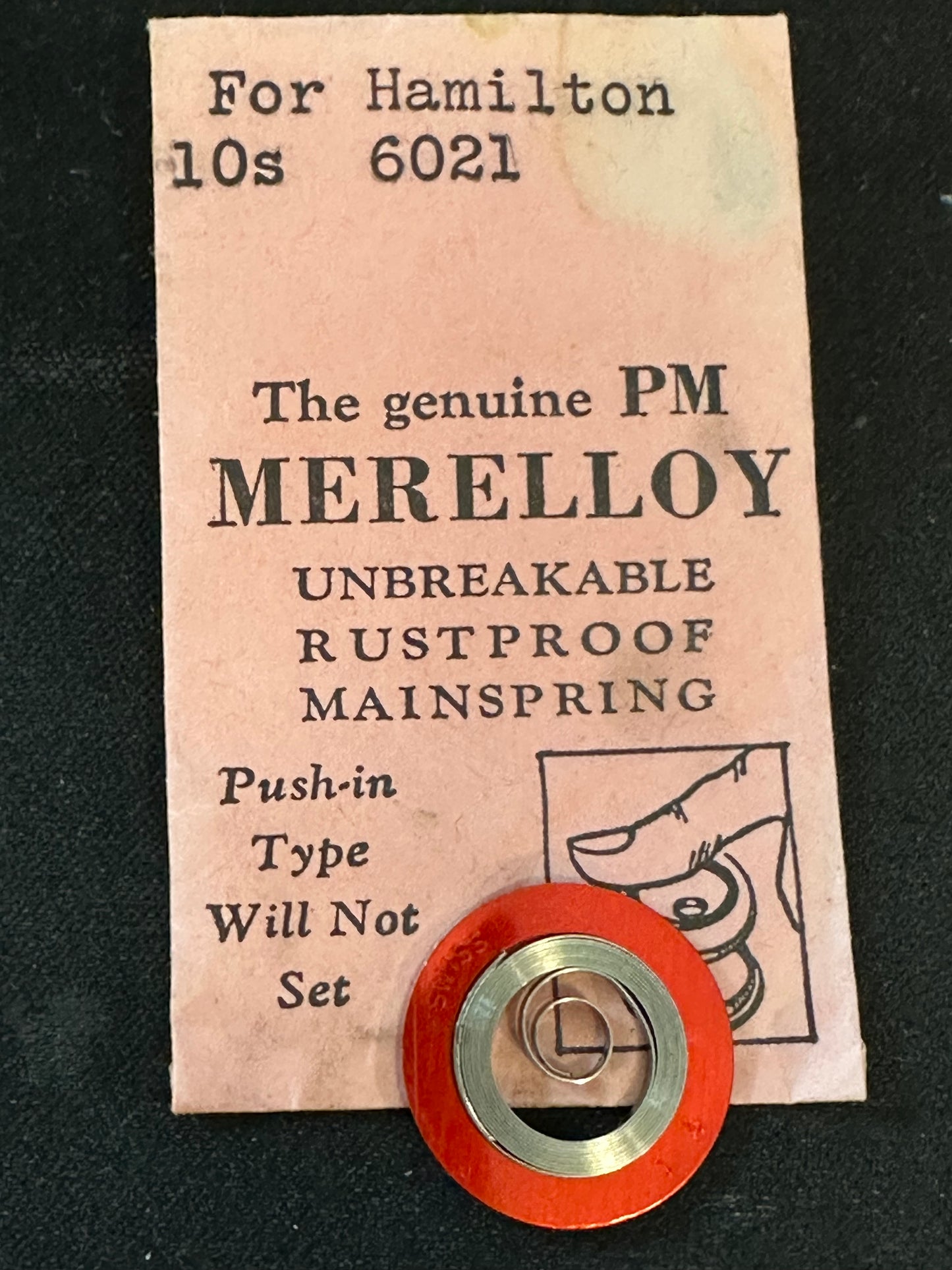 PM Merelloy Mainspring for 10s Hamilton 6021 / 717102 - Alloy