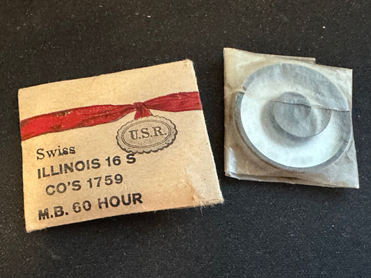USR Mainspring for Illinois 16s 60hr No. 47309 - Steel