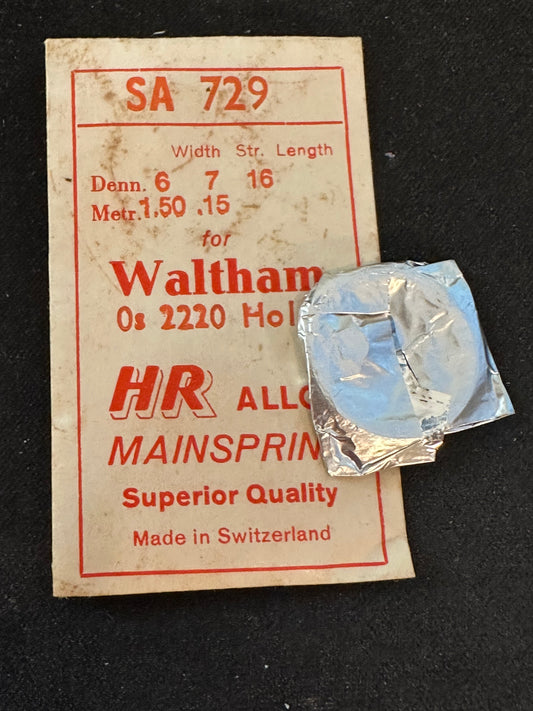 HR Mainspring SA729 for Waltham 0s Factory No. 2220 - Alloy