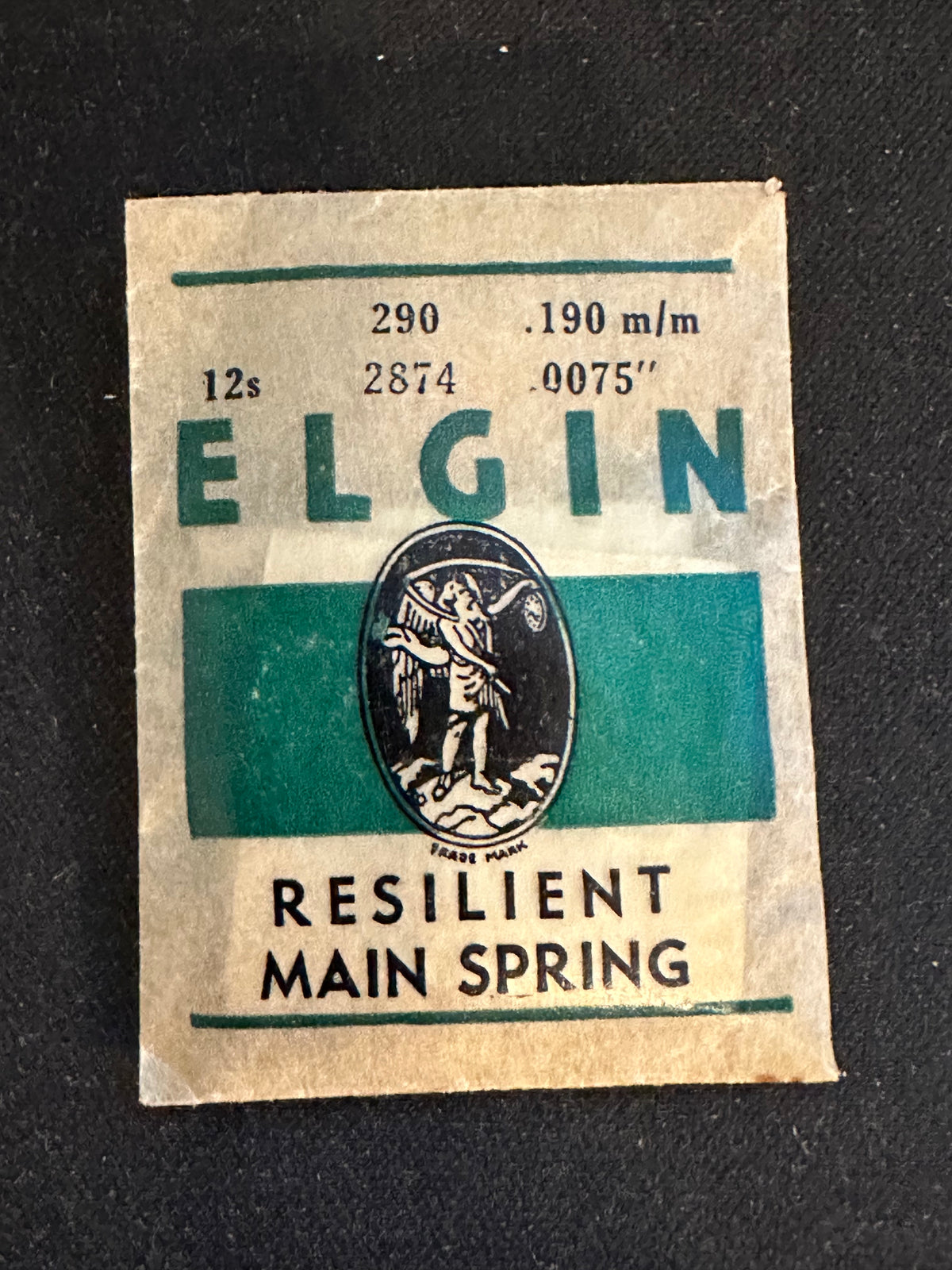 Elgin Factory Mainspring for 12s No. 2874 - Steel