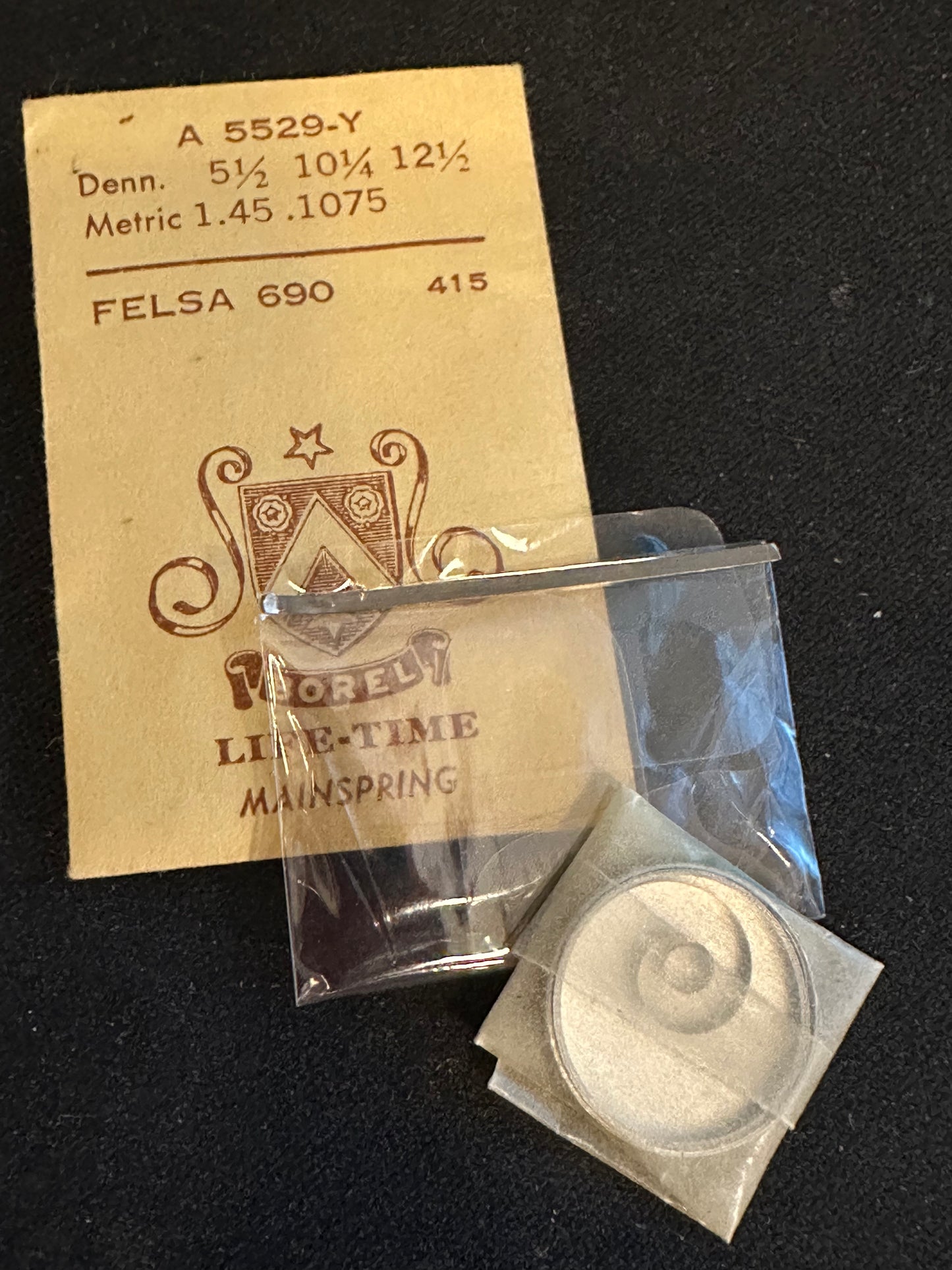 BOREL Mainspring A5529-Y for Felsa caliber 415, 690, 692, 1560 - Alloy