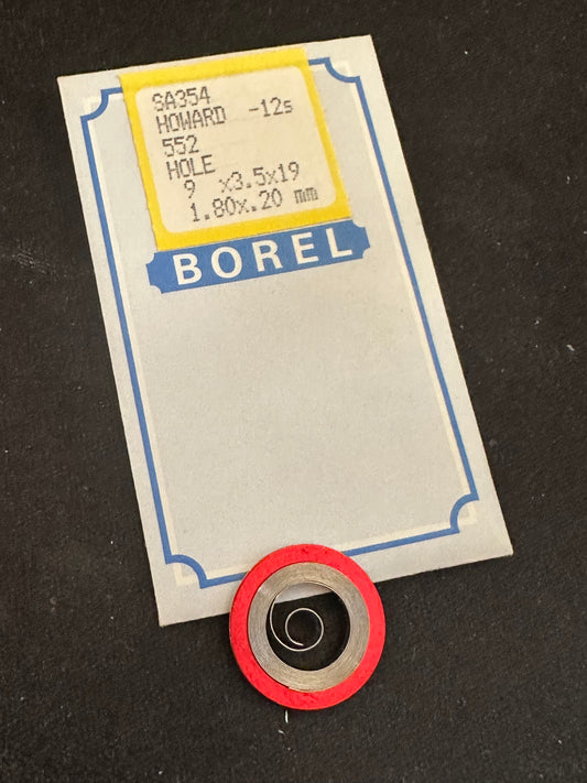 BOREL Mainspring SA354 for Howard 12s No. 552 - Alloy