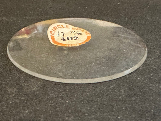 Circle Brand Vintage Glass Watch Crystal 17-12/16 (40.2mm) - NOS