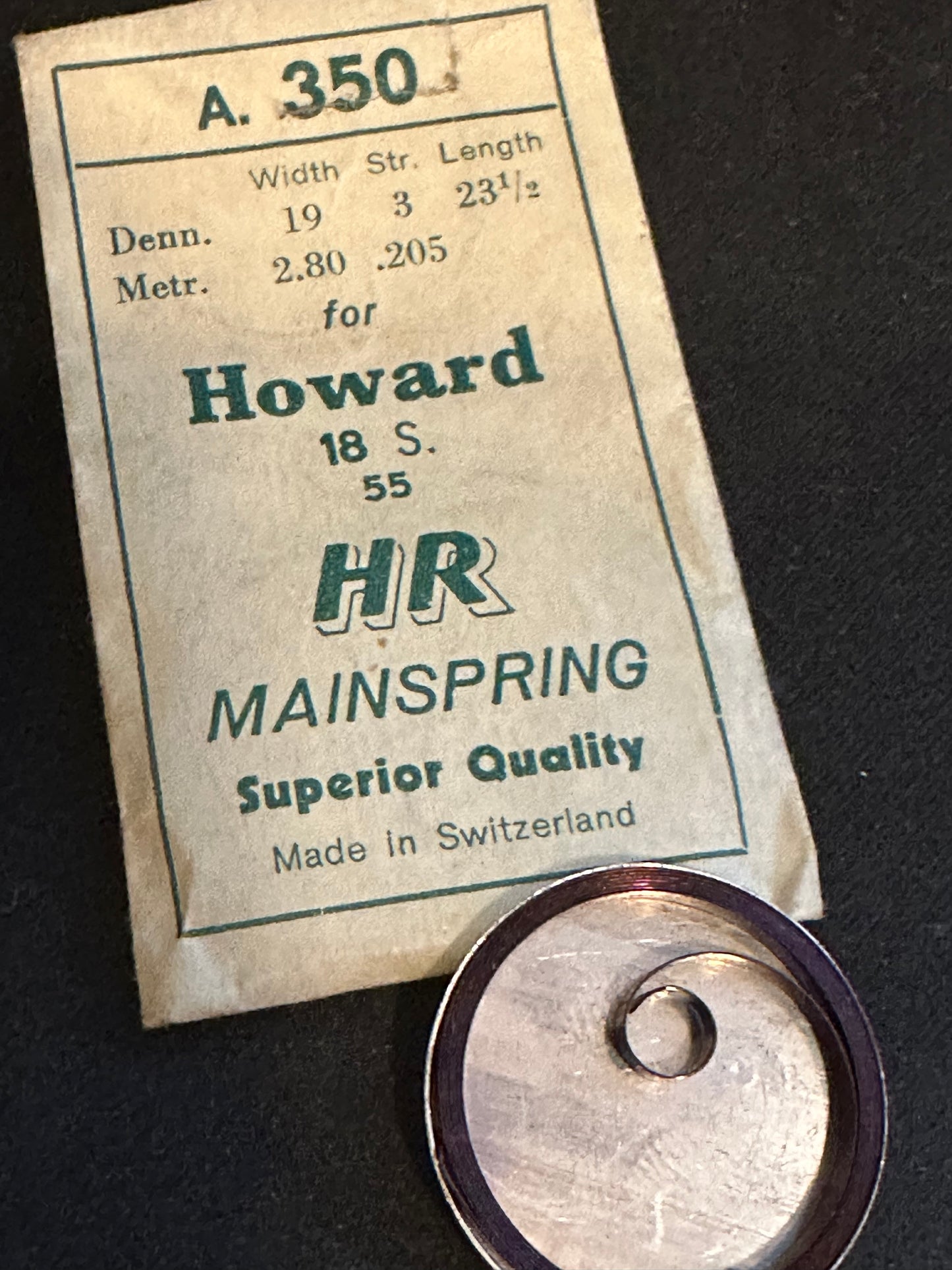 HR Mainspring A350 for Howard 18s #55 - Steel