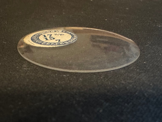 VTF Vintage Glass Hunting Case Watch Crystal 17-8/16 (~39.5mm) - NOS