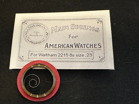 Progress Mainspring for 8s Waltham Factory No. 2215 - Steel