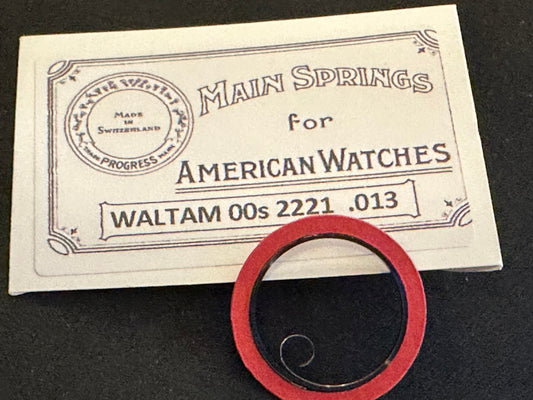 Progress Mainspring for Waltham 00s Factory No. 2221 - Steel