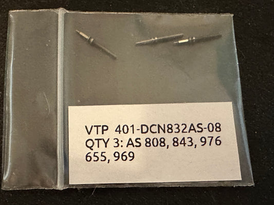 Lot of 3 Stems for AS caliber 808, 843, 976, 655, 969 Movements
