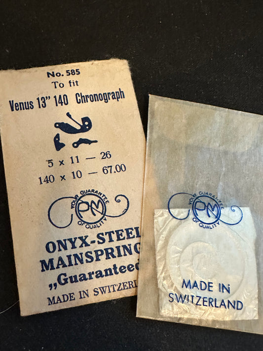 PM Mainspring #585 for Venus 140 Chronograph movements - Steel